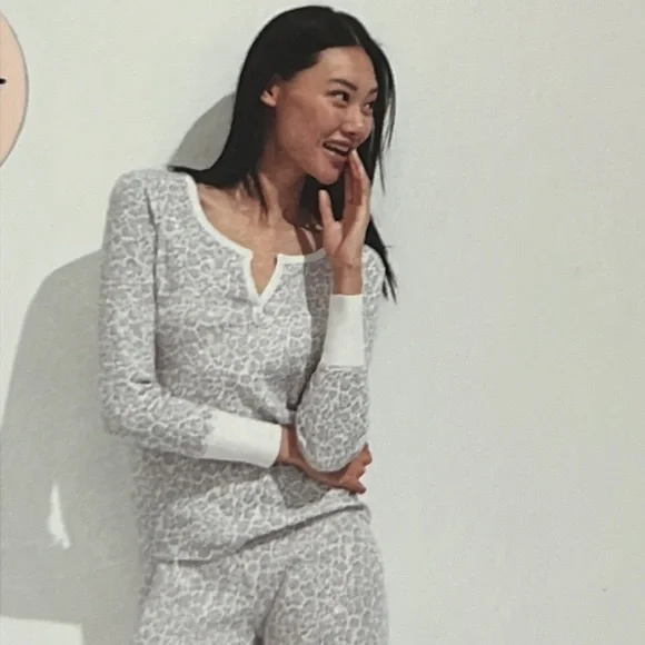 Victoria’s Secret Gingham/Plaid Long Sleeves Thermal Pajama Set Pjs XSmall - Picture 6 of 13